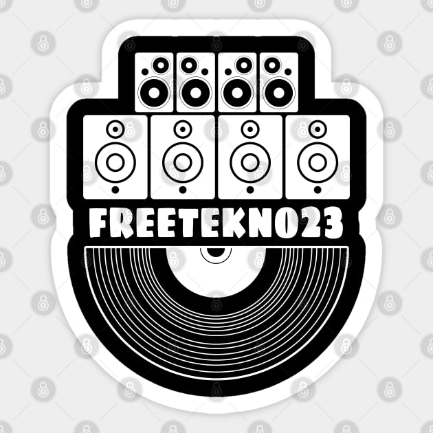 Freetekno Soundsystem Vinyl Sticker by T-Shirt Dealer